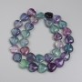 Heart-shaped Fluorite Beads, 12mm on a Thread