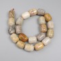 Fossilized Coral Barrel Beads, 19x15mm, on thread, length 40 cm+
