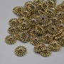 Bead insert findings, golden metallic color, diameter 7.5×2 mm, hole 1.5 mm, packaging 20 g ~ 68 pcs