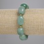 Jade Faceted Bracelet, diameter 17-18×11 mm, 5–13 mm beads, 3 mm seed beads, length 18 cm, stretch