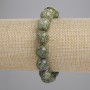 Serpentine bracelet with smooth beads, 12mm diameter, 18cm length, stretch