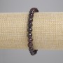 Garnet bracelet with faceted beads, 6.5 mm diameter, 18 cm length (stretch)