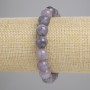 Iolite bracelet with smooth beads, 10 mm diameter, 18 cm length, stretch
