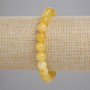 Citrine bracelet, natural stone, smooth beads, 8.5 mm diameter, 18 cm length (stretch)