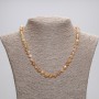 Citrine Necklace with Faceted Beads, 7×6 mm, length 45 cm, with clasp
