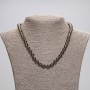 Smoky Quartz Necklace with Faceted Beads, 7.5 mm diameter, 45 cm length, with clasp