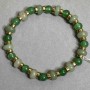Bracelet with nephrite round beads 6 mm, hematite rondelles 8×4 mm, and hematite rondelles 5×2 mm; length 18 cm; stretch