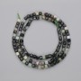 Elbaite Tourmaline Beads, Faceted Cube 3mm on Thread, Length 38 cm+
