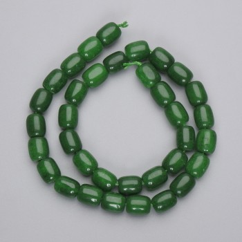 Chrysoprase Barrel Beads, 10x8 mm, 5 mm ± on the strand, length 37 cm