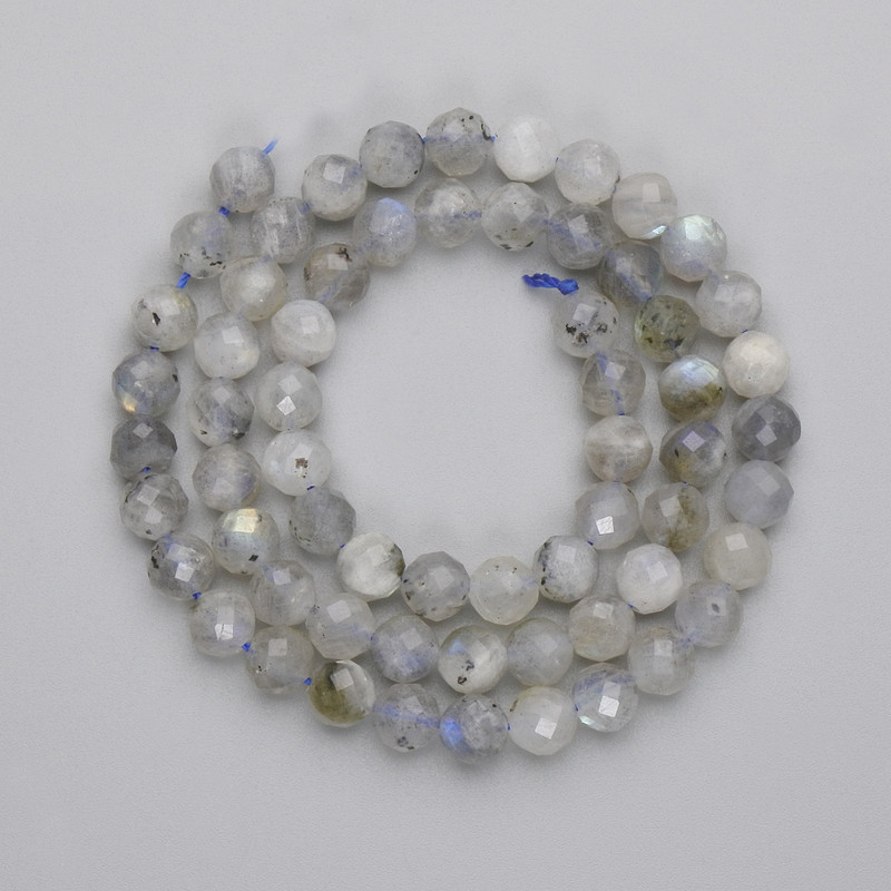 Labradorite Faceted Beads 6 mm on a 38 cm Strand