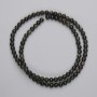 Sun Obsidian Beads - Smooth spheres, 4mm diameter, on thread, length 38cm+