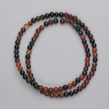 Agate Beads, Smooth Round, 4mm, on a 38 cm strand