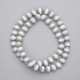Gray Cat's Eye Beads, Synthetic Stone, Smooth Round Beads, 8 mm Diameter, on Beading Thread, Length approx. 39 cm