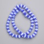 Blue Cat's Eye Beads, Synthetic Stone, Smooth Round Beads, 8 mm Diameter, On Beading Thread, Length 39 cm