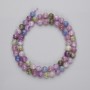 Lepidolite Beads, Smooth Spheres, 6.5 mm Diameter, 39 cm Length on Thread