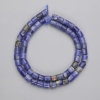 Sodalite Cylinder Beads, 6x6 mm, approx. 38 cm on thread