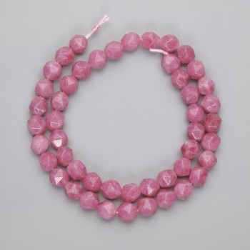 Tourmaline beads, multifaceted, 7.5×6.5 mm, approx. 37 cm on thread