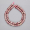 Rhodonite cylinder beads, diameter 6x6 mm, length approx. 38 cm on thread