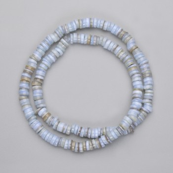 Skafarka shell rondel beads, 5×2 mm, ± length 38 cm, on thread