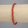 Carnelian bracelet with faceted cube beads, 4×4 mm, length approximately 18 cm, on elastic