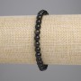 Sun Obsidian Bracelet with Smooth Beads, 6mm, 18 cm, Stretch