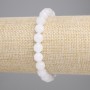 Rock Crystal Bracelet with Faceted Beads, 8 mm Diameter, 18 cm Length, Stretch