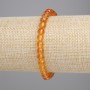 Citrine Bracelet with Smooth Pressed Beads, 6mm diameter, 18 cm length, Stretch