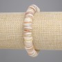 Skafarka shell bracelet, rondelle beads, 10x2 mm, 18 cm long, stretch