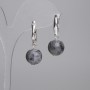 Labradorite Smooth Bead Earrings 12mm, Length 30mm