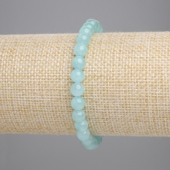 Amazonite Bracelet – Smooth Beads, 6 mm Diameter, 18 cm Length, Stretch