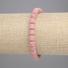 Pink Volcanic Lava Bracelet with Cylindrical Beads, 6x6 mm, 18 cm Stretch