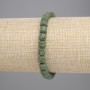Bracelet made of green volcanic lava — cylindrical beads, 6 mm diameter, 18 cm length, stretch