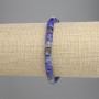 Sodalite bracelet with cylindrical beads, 6x6 mm, 18 cm length, stretch