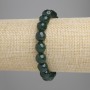 Jadeite bracelet with a faceted bead, 9.5 mm diameter, 18 cm length, stretch