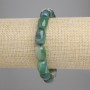Agate barrel bracelet 13×10 mm, 18 cm length, stretch