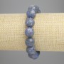 Sponge coral bracelet with smooth 12mm beads, length 18 cm, stretch bracelet