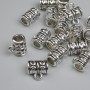 Silver Bail Findings, silver color, size 9.5×6×10 mm +/- holes, 2 mm and 4.8 mm diameter, packaging 17 pcs