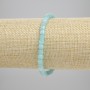 Amazonite bracelet with faceted cube beads, 4x4 mm, length 18 cm, stretch