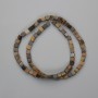 Tiger's Eye Cube Beads, 4–4.5 mm, 38 cm on thread