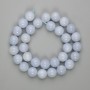 Aquamarine Beads — Smooth Round Balls, 12 mm Diameter, 39 cm Length on Thread