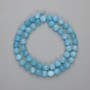 Aquamarine Beads, Faceted Round 8mm, 37 cm Length on Thread
