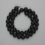Faceted shungite beads, 10mm diameter, approximately 35 cm long, on a thread