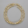 Beige mother-of-pearl rondelle beads, 5x3 mm, 40 cm strand