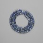 Kyanite beads, faceted cube 4x4 mm, length about 39 cm, on thread