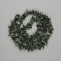 Seraphinite chips beads 6-9-1-3 mm +-, 41 cm length on thread