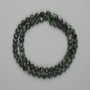 Faceted Seraphinite Beads 6mm on Thread, Length 39 cm ±