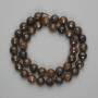 Bronzite Beads, Faceted Round 10mm, 40 cm Length, On Thread