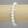 Angelite Bracelet with Smooth Beads 8 mm, 18 cm Length, Stretch