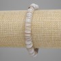 Bracelet with Scapharca shell rondelle beads, diameter 8×1–1.5 mm, length 18 cm, stretch