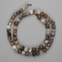 Agate Beads Faceted Cube 6x6 mm, Length 39 cm on thread